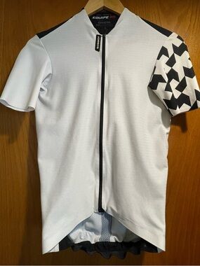 Equipe RS Men's White Cycling Jersey with Black Accent